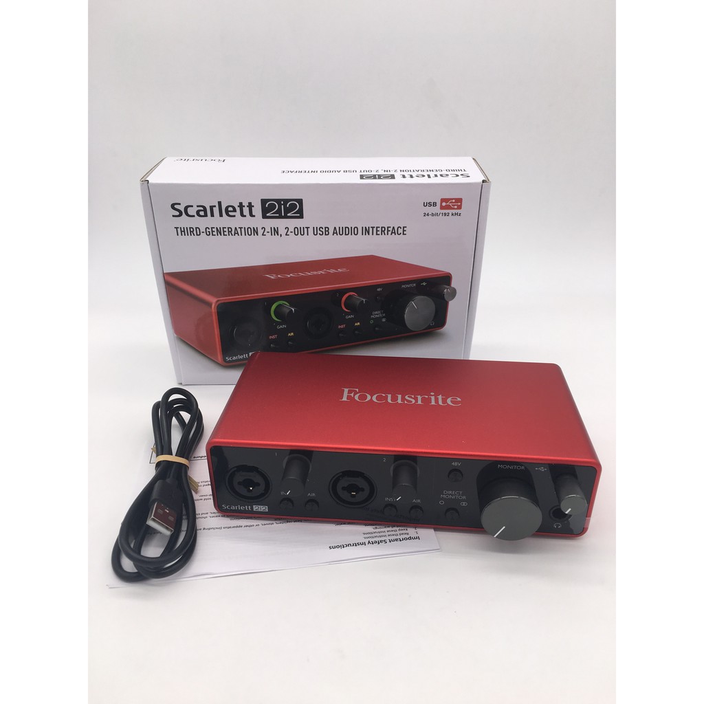 Sound card thu âm Focusrite Scarlett 2i2 Gen3