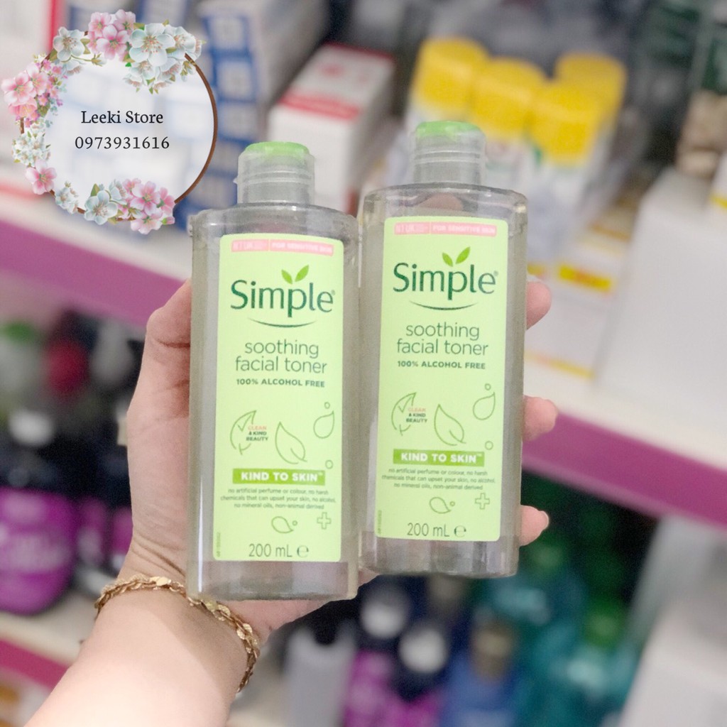 [Mẫu Mới] Nước Hoa Hồng Simple - Nước hoa hồng Simple Kind To Skin Soothing Facial Toner