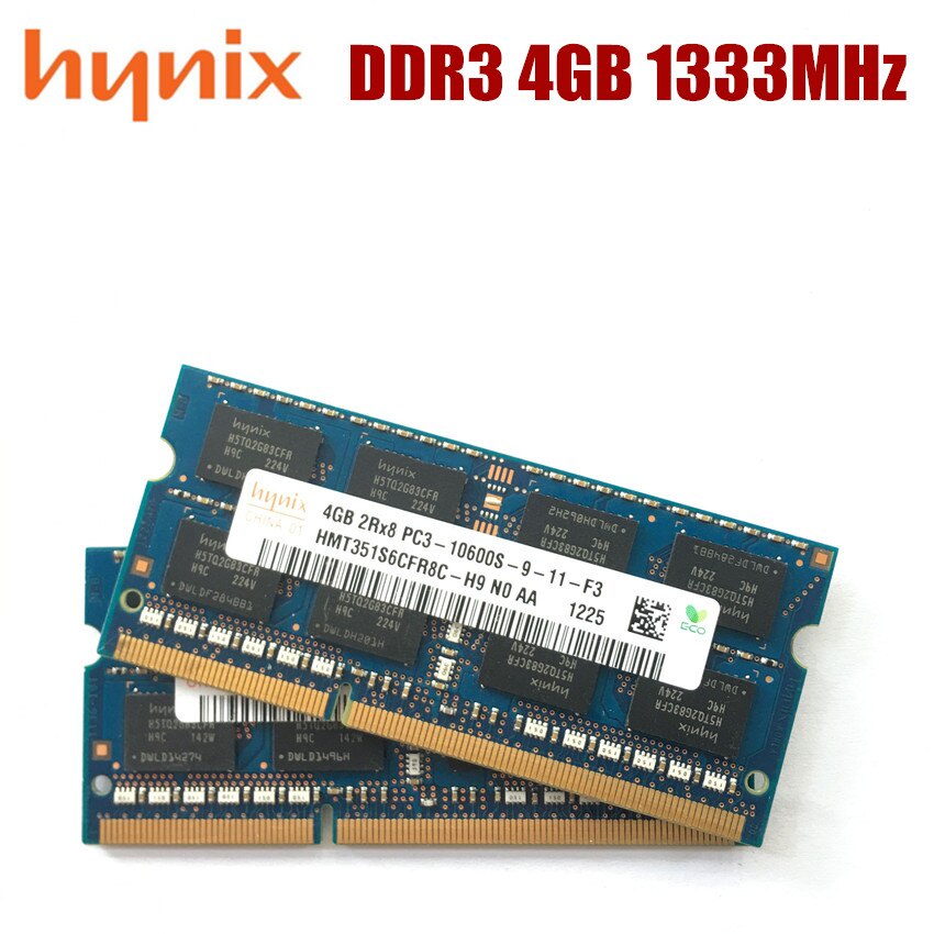 RAM Laptop Hynix 4GB DDR3 Bus 1333 - Hàng Nhập Khẩu ( Bảo hành 12 tháng)