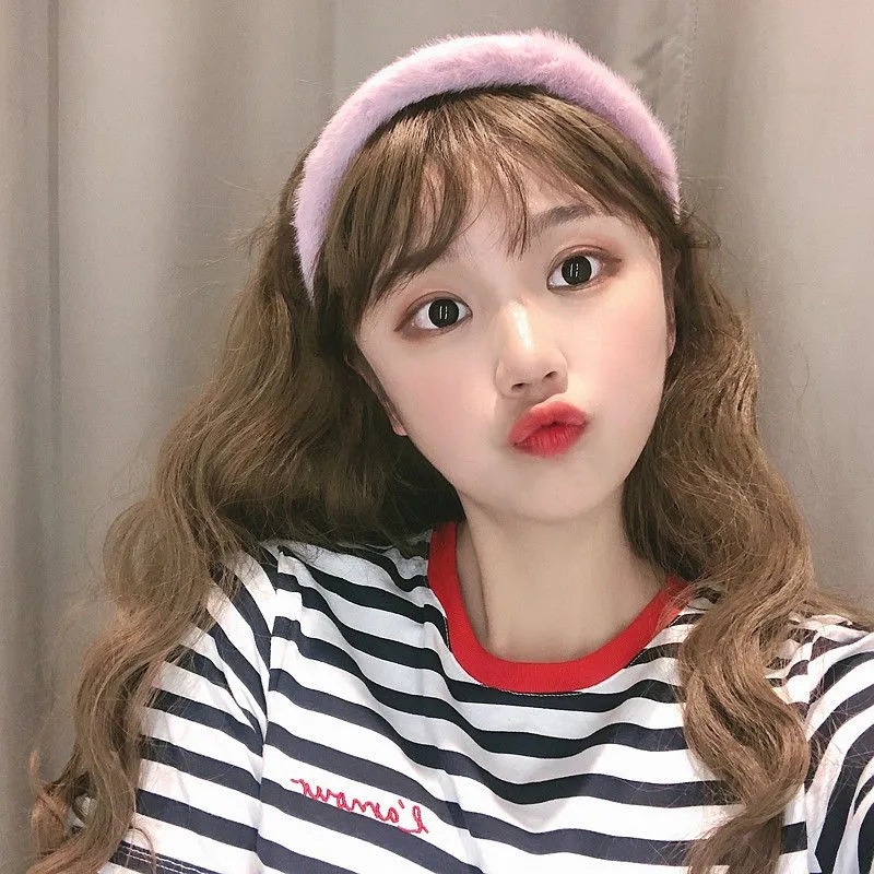 Băng Đô Phối Lông Thỏ Đáng Yêu Thời Trang Dễ Thương Phong Cách Hàn Quốc Cho Nữ