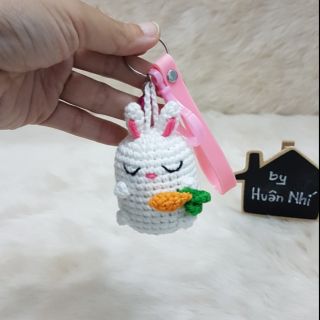 Móc khóa thú len handmade - thỏ cute