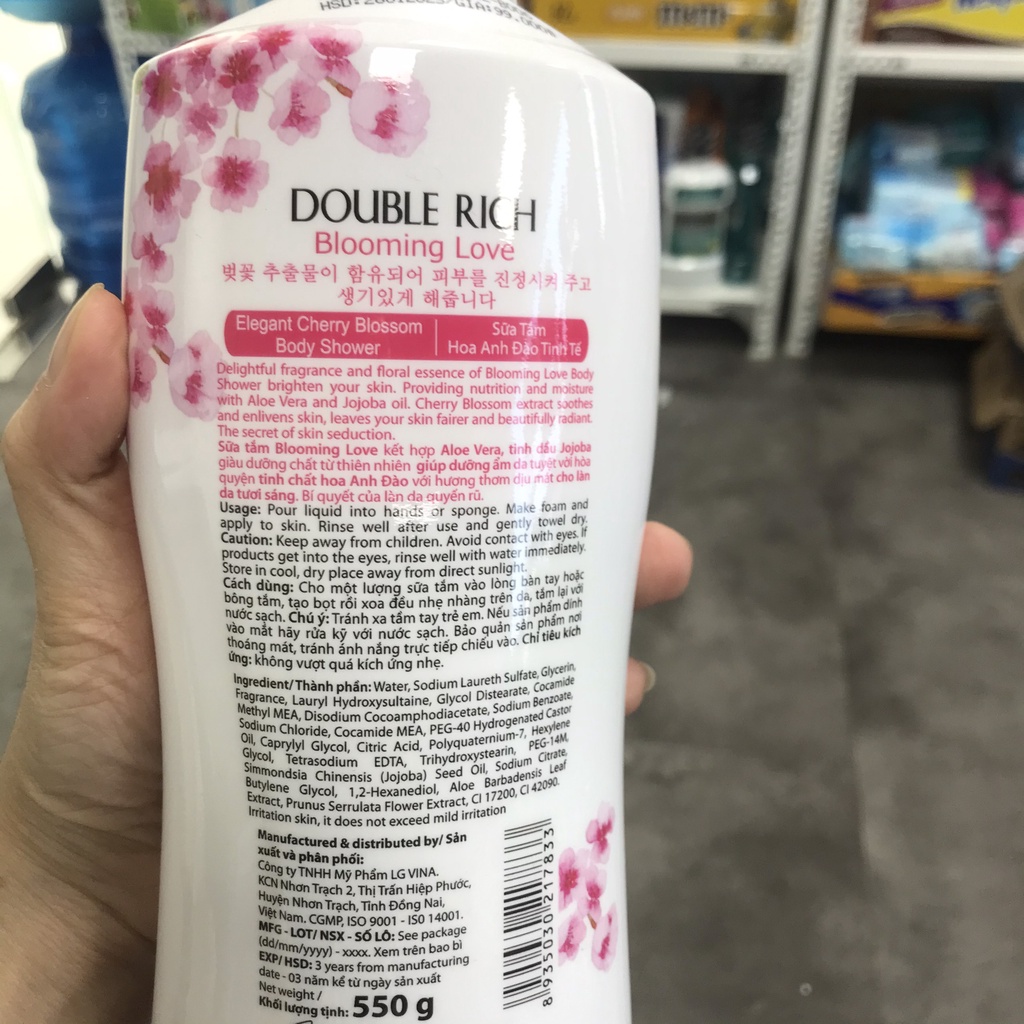 Sữa tắm trắng da DOUBLE RICH Body Shower - sữa tắm nữ 550g