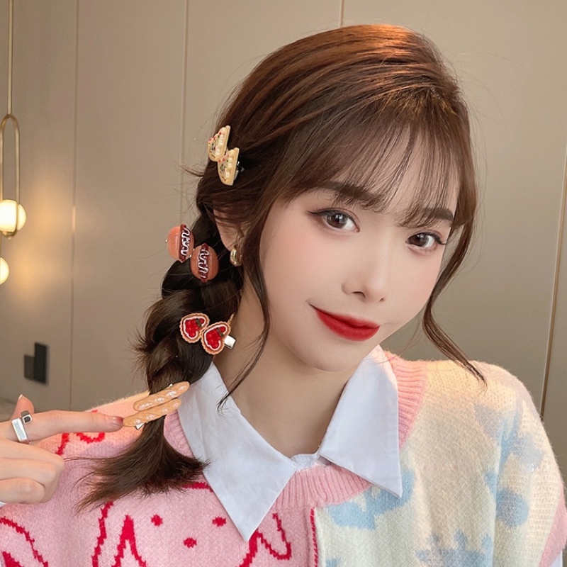 Kẹp Tóc Hình Bánh Mì / Pizza / Hot Dog Dễ Thương Cho Nữ