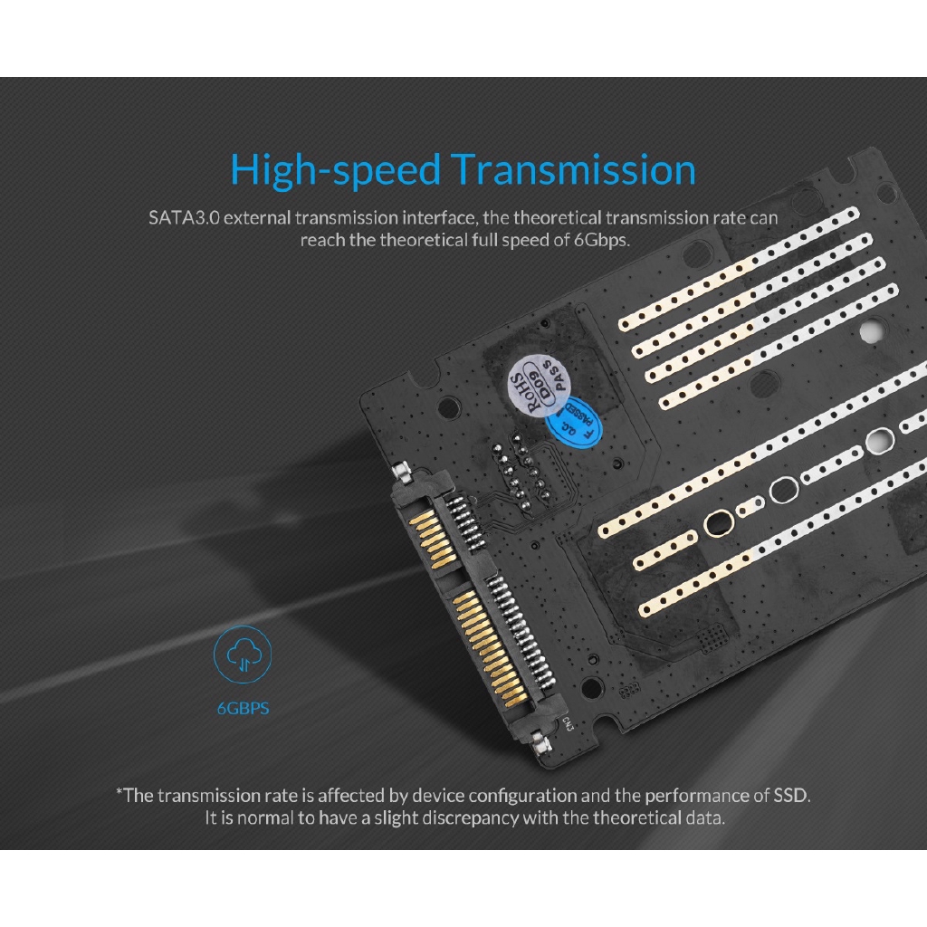 Bộ Chuyển Đổi Hai Cổng Orico MS2TS M.2 NGFF MSATA Sang SATA 3.0 SSD 2.5 inch | BigBuy360 - bigbuy360.vn