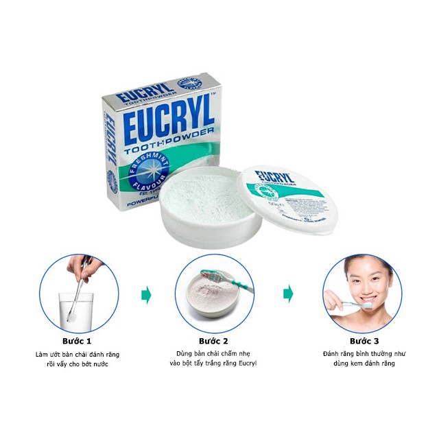 Bột Đánh Răng Tẩy Trắng Eucryl Toothpowder 50g - KOCODA