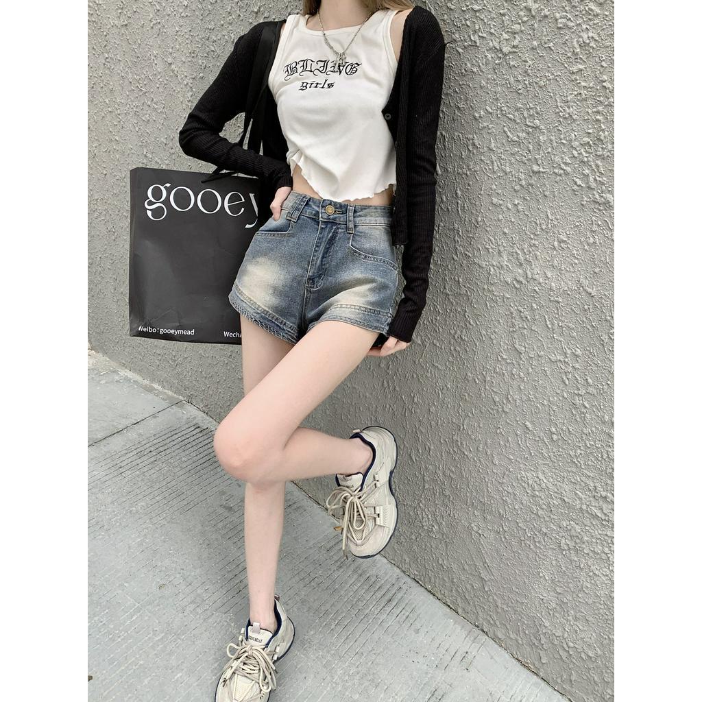 63038 Quần Short Denim Mỏng Dễ Phối Đồ Đơn Giản