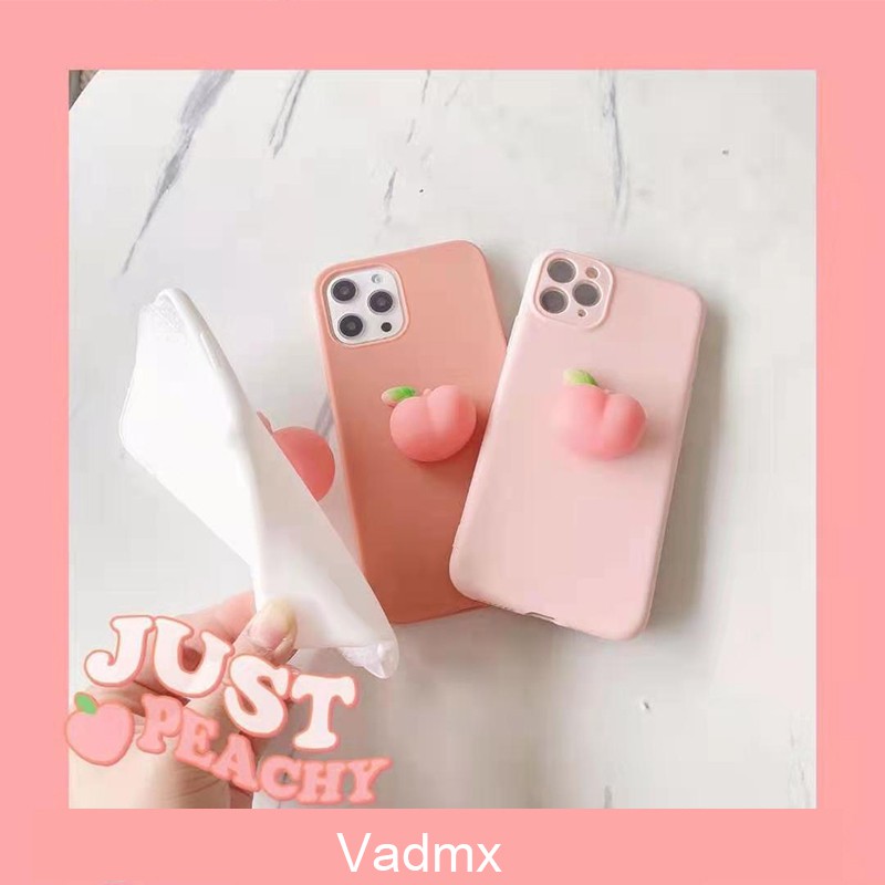 Ốp điện thoại silicon dẻo họa tiết trái đào 3D cho Xiaomi Redmi Note 8 7 6 5 K20 K30 Pro 8T Mi A2 Lite 9T Pro