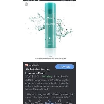 Xịt Khoáng dưỡng trắng JM Solution MARINE LUMINOUS PEARL MOISTURE MIST (150ml)