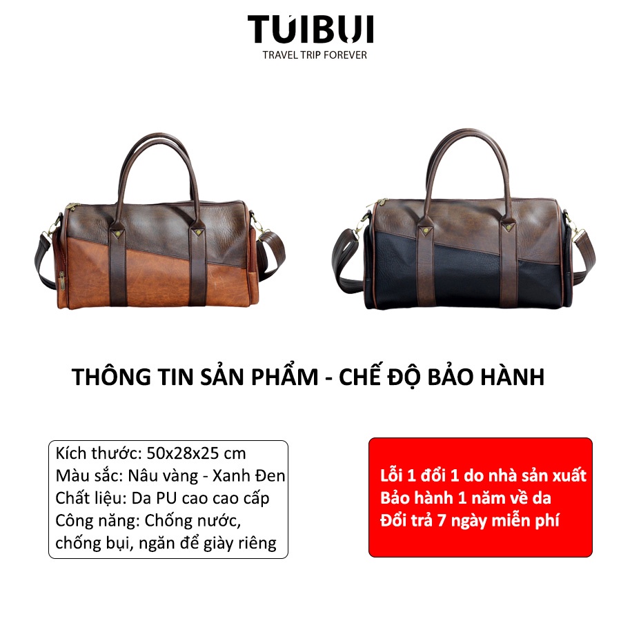 Túi trống thể thao du lịch nam nữ Túi Bụi chống nước, đa năng, có ngăn để giày riêng da PU cao cấp