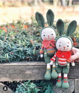 Thỏ Mimi và Mini handmade móc bằng len
