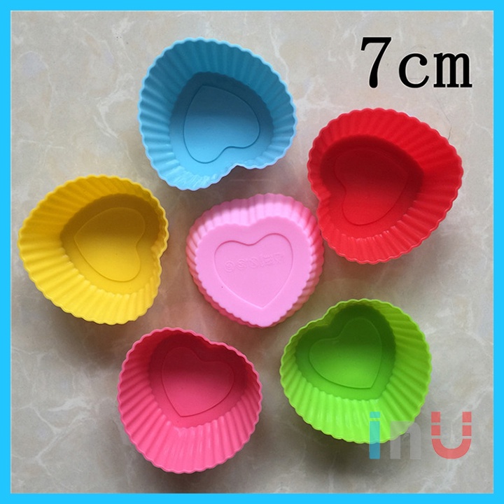 HCM - Combo 5 khuôn silicon cupcake nướng bánh muffin nhiều mẫu tròn, vuông, chữ nhật, sao, tim, bông, bướm... BSI