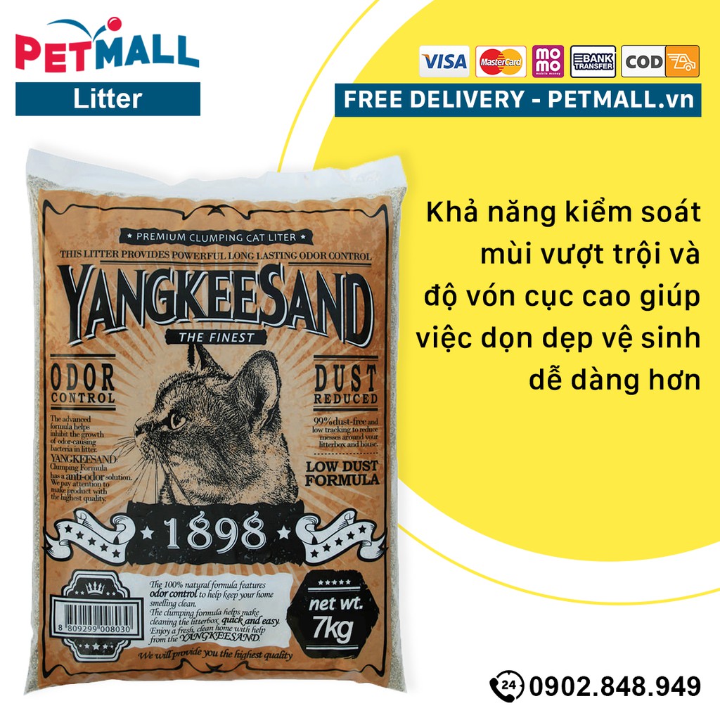 Cát vệ sinh Yangkeesand Odor Control 7kg Petmall