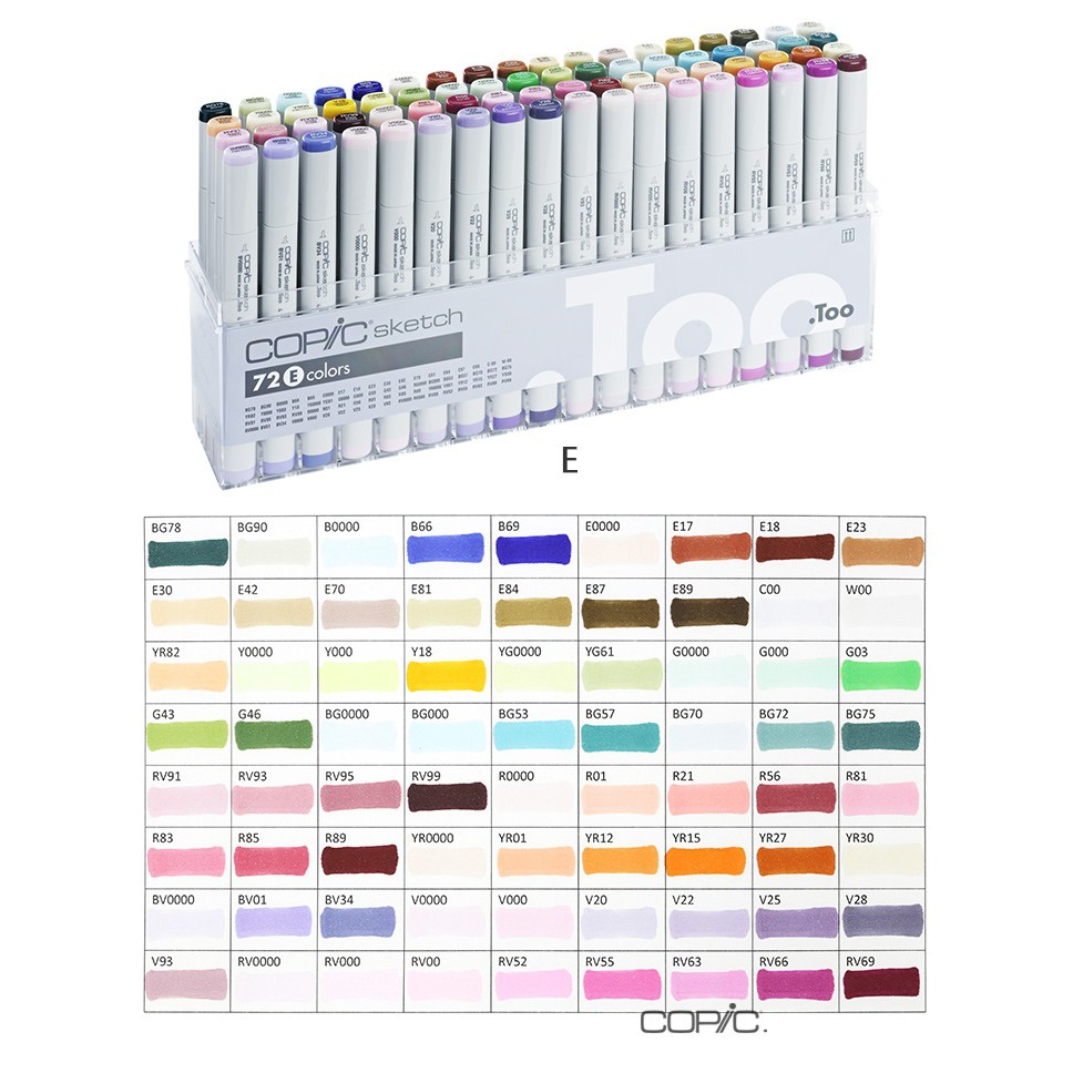 Màu marker Copic sketch 1 cây bán lẻ HKUK mua ít nhất 10c đọc kĩ mô tả bên dưới