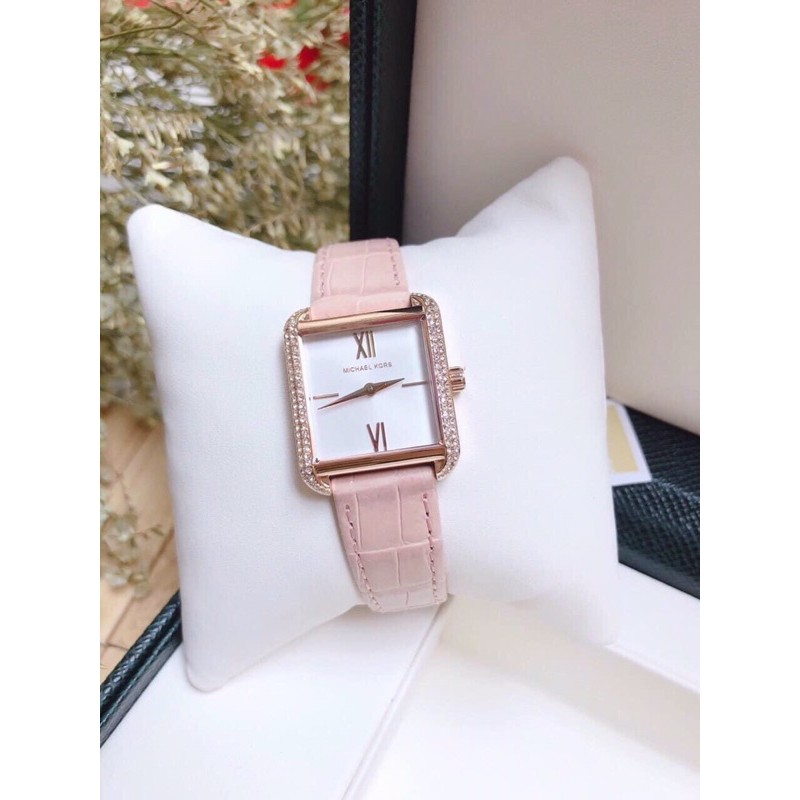 Đồng hồ nữ dây da mặt vuông Michael kors MK2763