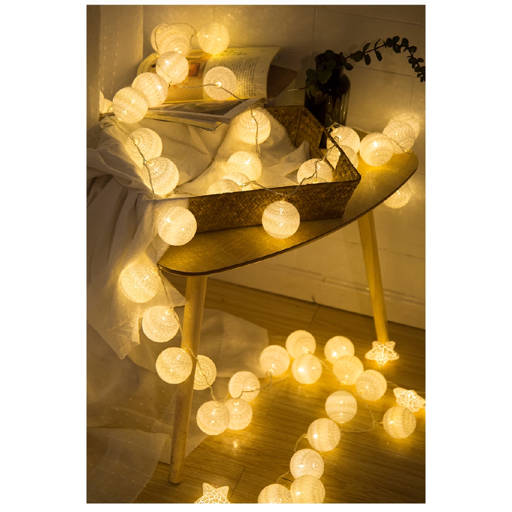 Dây đèn 20 LED hình trái bóng độc đáo dùng trang trí lễ hội