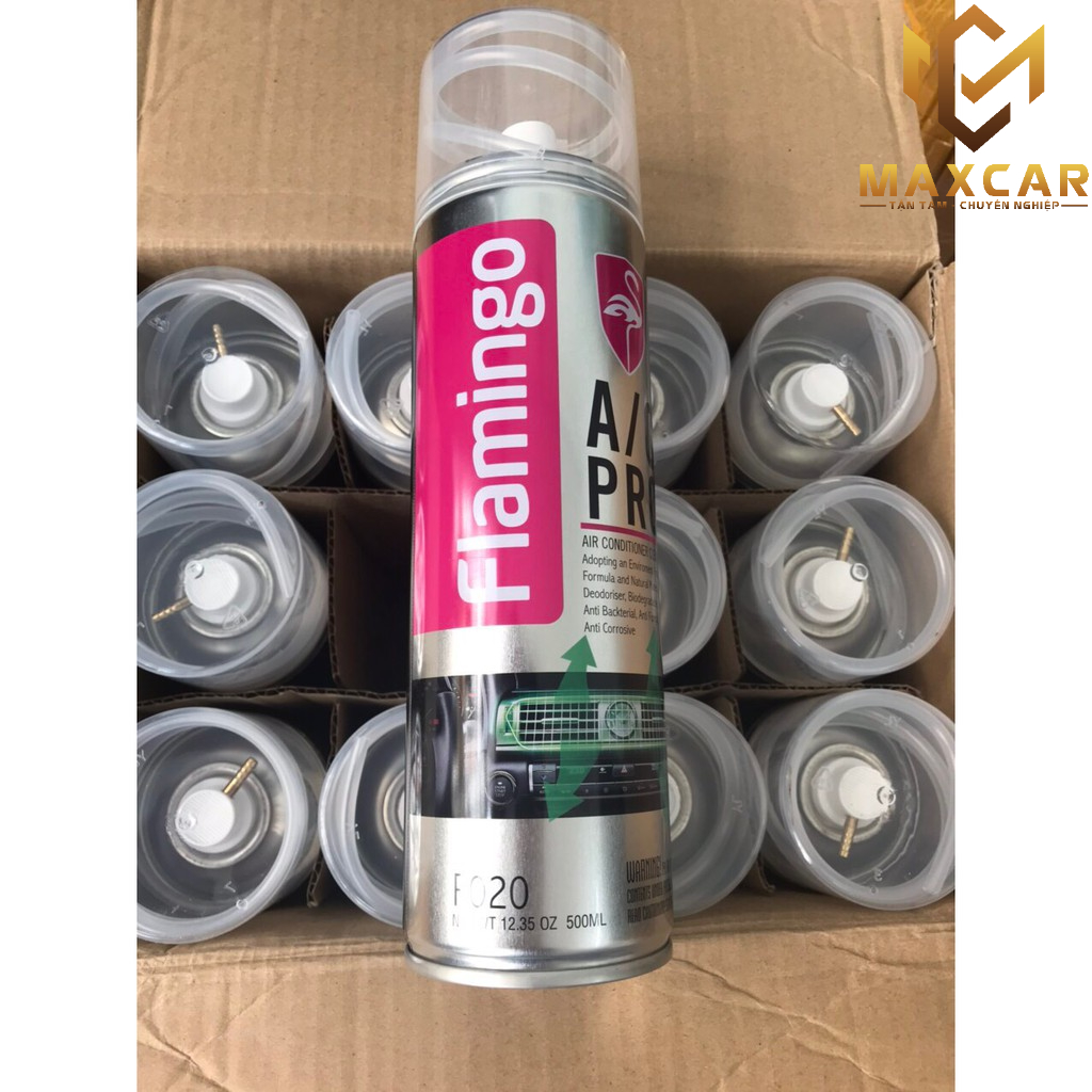 Bình xịt vệ sinh điều hòa ô tô - Dung dịch vệ sinh dàn lạnh FLAMINGO