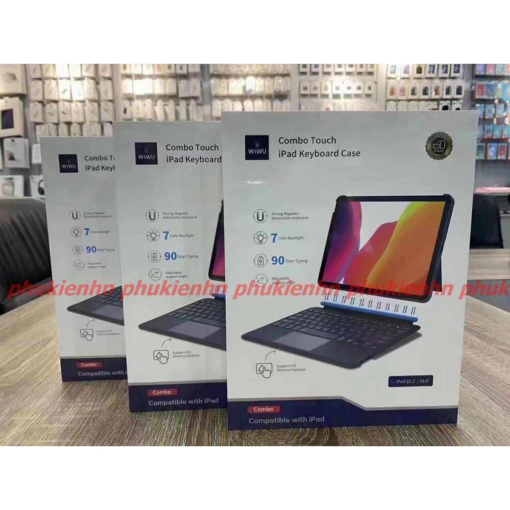 Bao da bàn phím WIWU Combo Touch Keyboard cho Tablet iPad Gen 10 10.9 2022 Pro 11 inch ,M1 , Air 5 10.9 ,Gen 9 10.2 inch