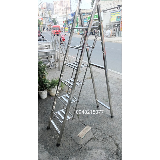 Thang xếp inox cao cấp dày dặn