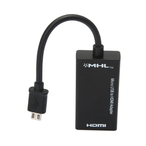 Cáp MHL chuyển Micro USB to HDMI (Đen) từ điện thoại lên TIVI - Cáp chuyển đổi MHL Đen