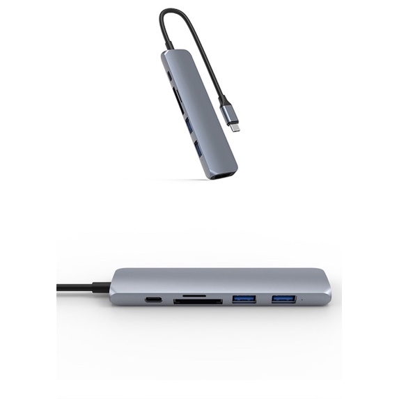 Thông số kỹ thuật Adapter chuyển đổi Type C 6 in 1 HyperDrive HD22E Xám