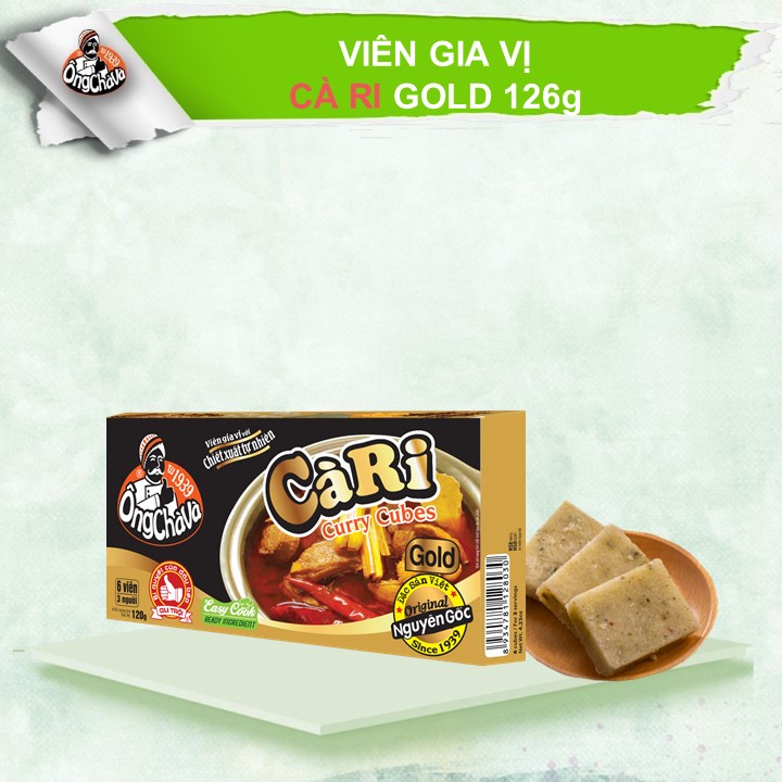 Viên Gia Vị CÀ RI Ông Chà Và Gold 120gr