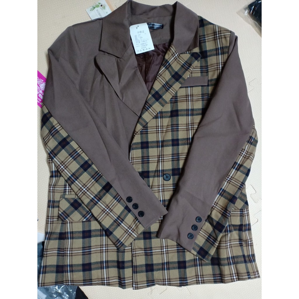 Ảnh thật hình cuối-2W379.Áo blazer phối màu kiểu mới kiểu Tây sang chảnh | BigBuy360 - bigbuy360.vn