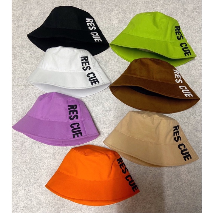 NÓN BUCKET CỤP - VÀNH SỤP CHO NAM NỮ THÊU CHỮ RESCUE