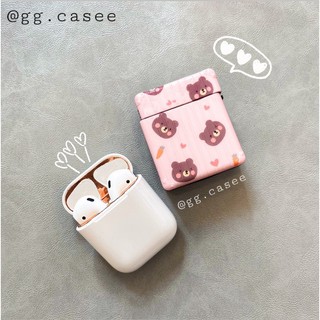 Ốp tai nghe airpods Gấu hồng đáng yêu (Hình thật)