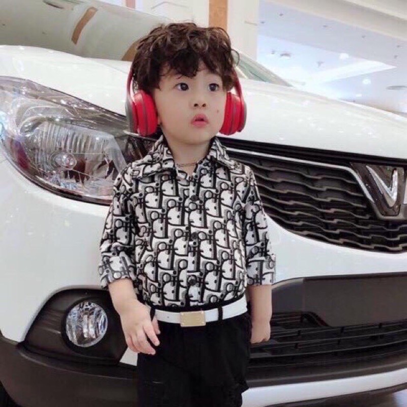 Áo sơ mi lụa cho bé trai