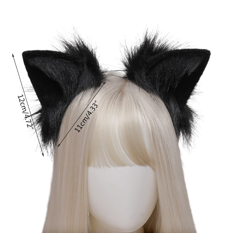 Băng Đô Tai Sói Nhồi Bông Phong Cách Lolita Đáng Yêu Dành Cho Bé Gái