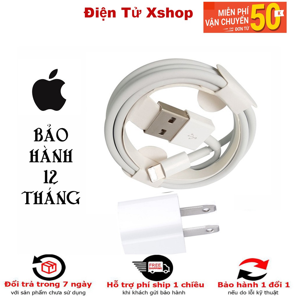 [Xả Kho] Cáp sạc iPhone 6/6s/6plus/6splus/7/8/7plus/8plus/X/Xsmax Lightning Cable Bảo Hành 12 tháng