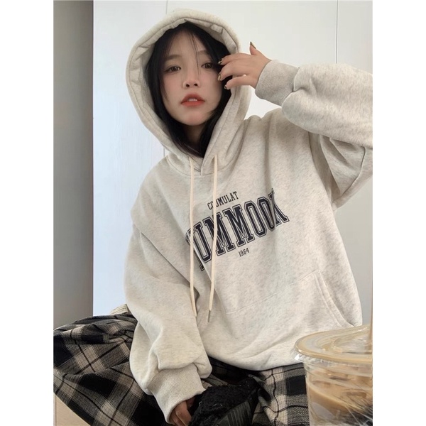 Áo hoodie unisex in chữ