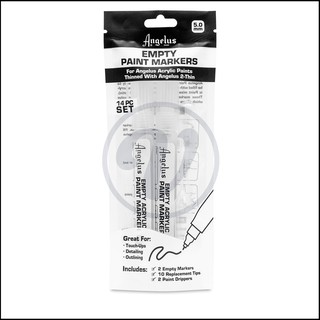 [CHÍNH HÃNG] Bộ bút bơm mực acrylic ANGELUS Empty Paint Marker vẽ giày chuyên dụng - Ngòi 5.0mm