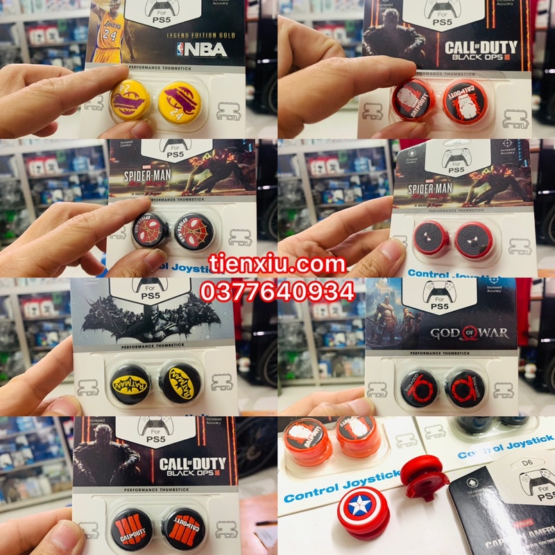 Ps5 núm bọc cần God Of War analog kèm đế freek ốp nhựa PS5 ps4