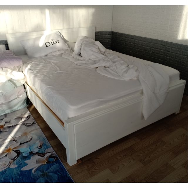 Giường gỗ thông nhập khẩu 1m6x2m, 1m8x2m 1m4x2m