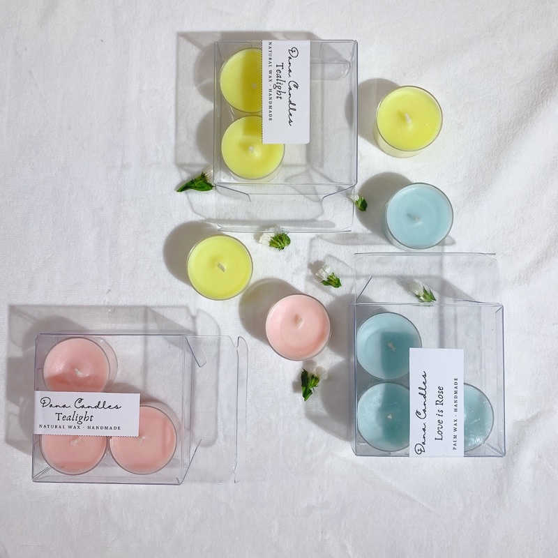 Nến tealight thơm phòng tinh dầu thiên nhiên - Dana Candle - Hộp 4 viên