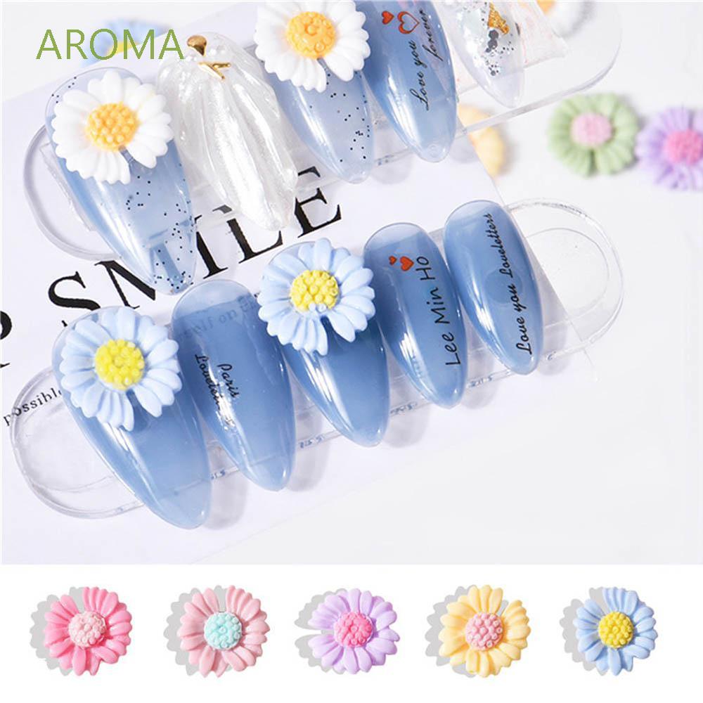 [Hàng mới về] Set 5 phụ kiện trang trí móng nghệ thuật hình hoa cúc 3d