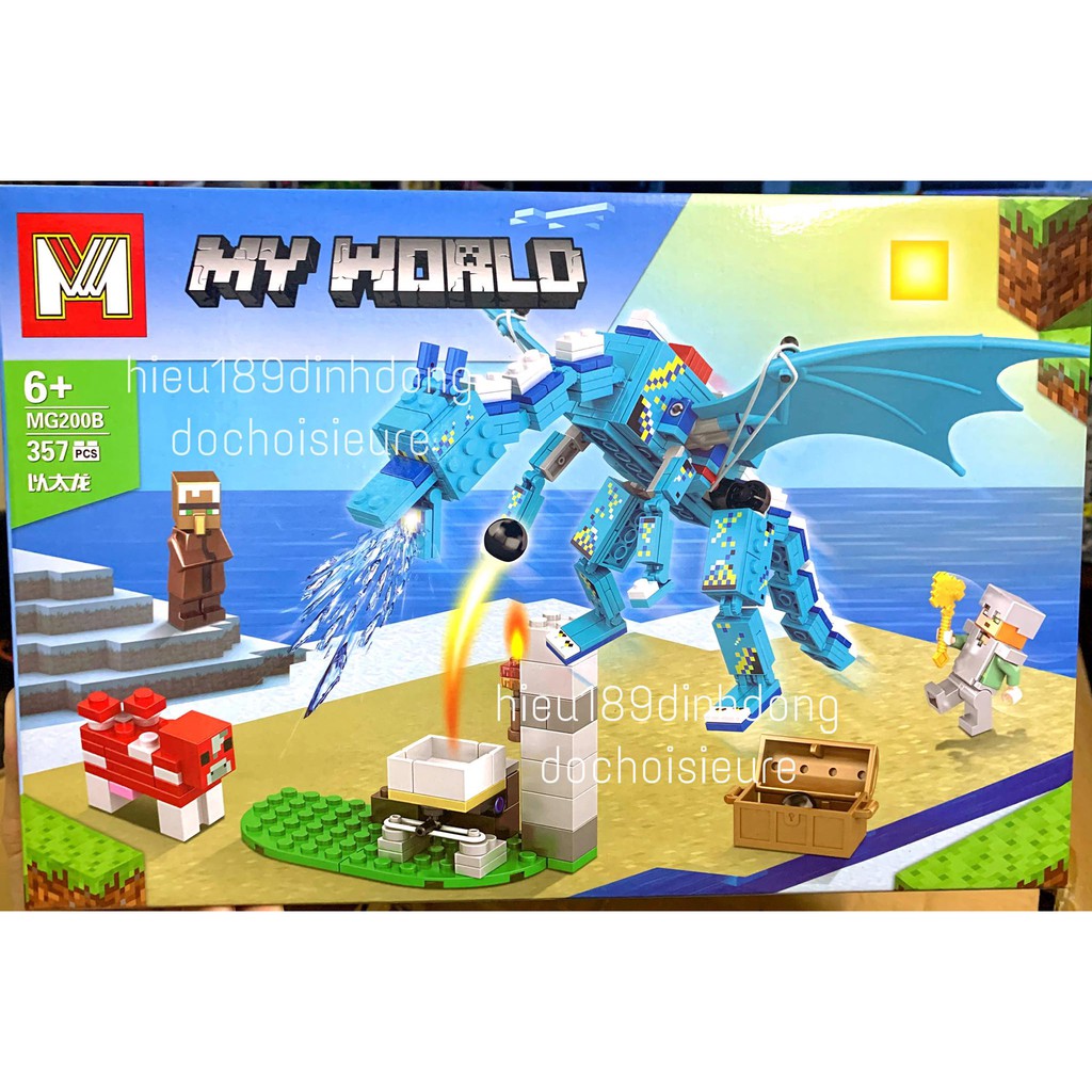 Xếp hình Lego Minecraft MyWorld mg200 : rồng Ender