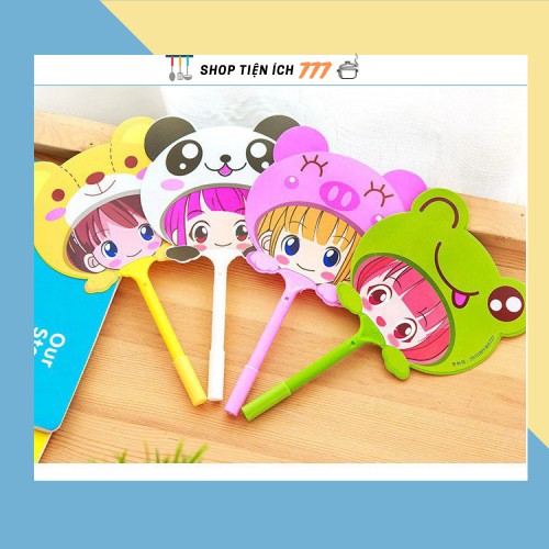 Bút Bi Kèm Quạt Nhựa Cầm Tay Cute 88236 SHOP TIỆN ÍCH 777