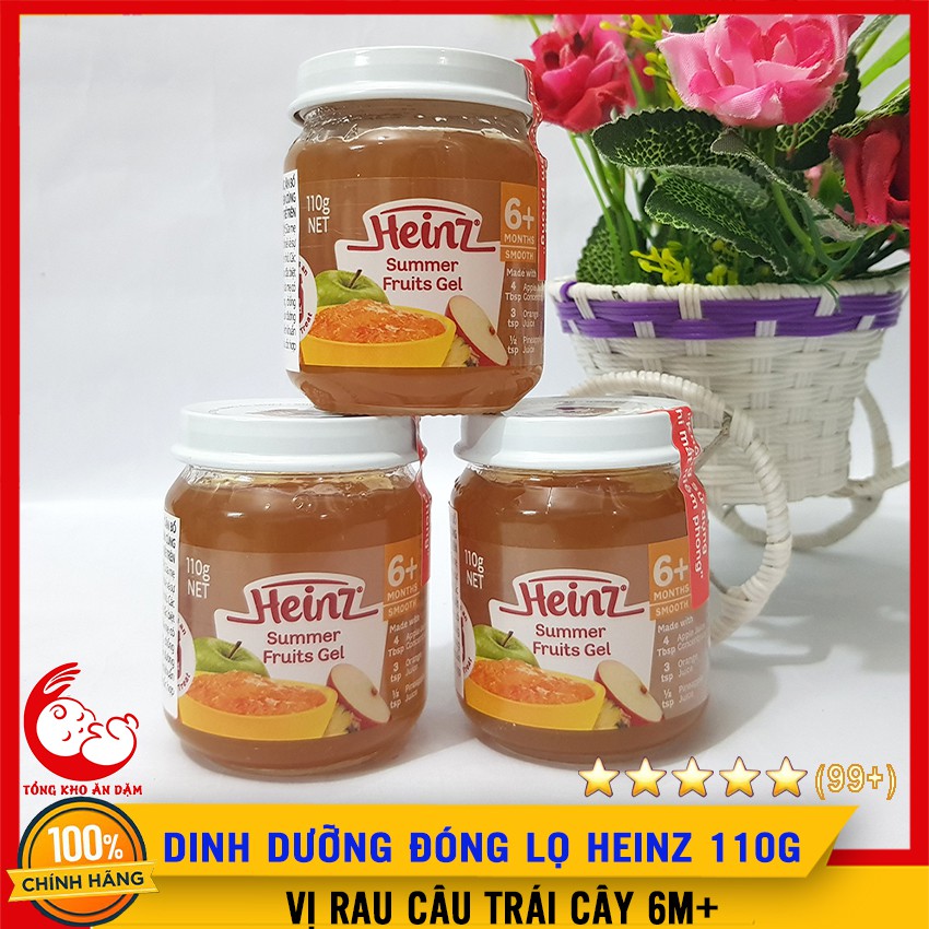 Dinh Dưỡng Đóng Lọ Heinz - Vị Rau Câu Trái Cây Cho Bé 6M+ Date 2022 (110g) - Hoa Quả Nghiền, Trái Cây Nghiền Heinz