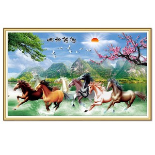 Tranh mã đáo thành công dán tường NewTM-0123K