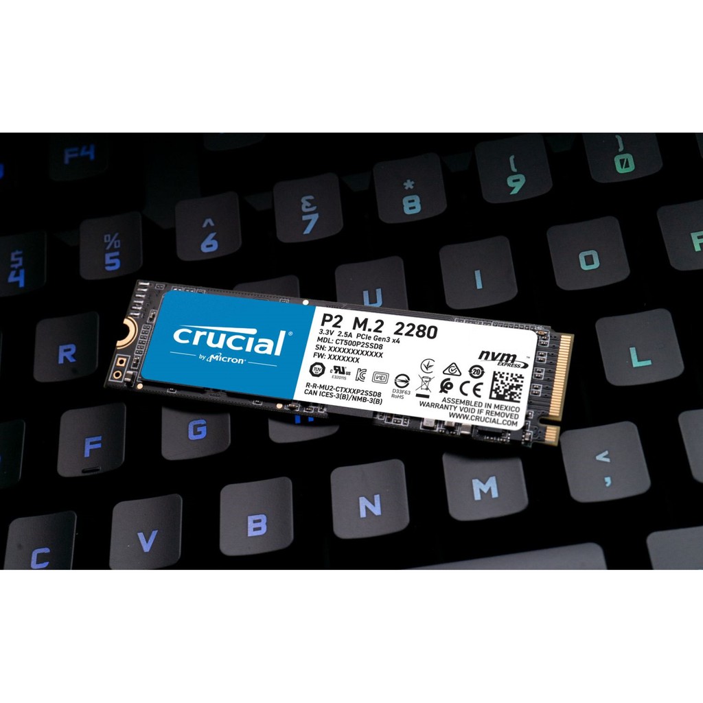 *LAGHITECH* (NEW) Ổ Cứng SSD Crucial P2 M2 2280 3D NAND PCIe NVMe Chính Hãng Crucial (Bảo Hành 5 năm)