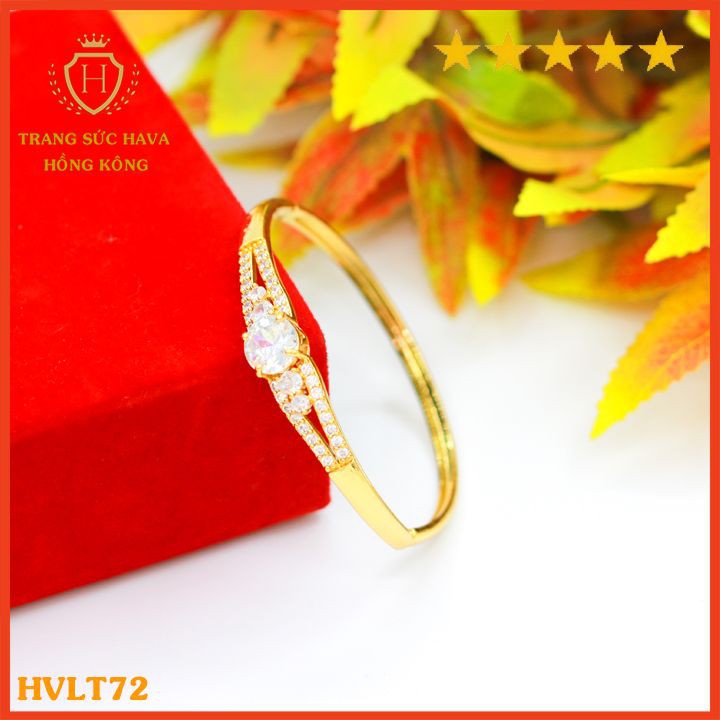 Lắc Tay Nữ Titan Xi Mạ Vàng Non 24k Cao Cấp, Vòng Tay Nữ Phong Cách Thời Trang Cá Tính Trẻ Trung - HVLT72
