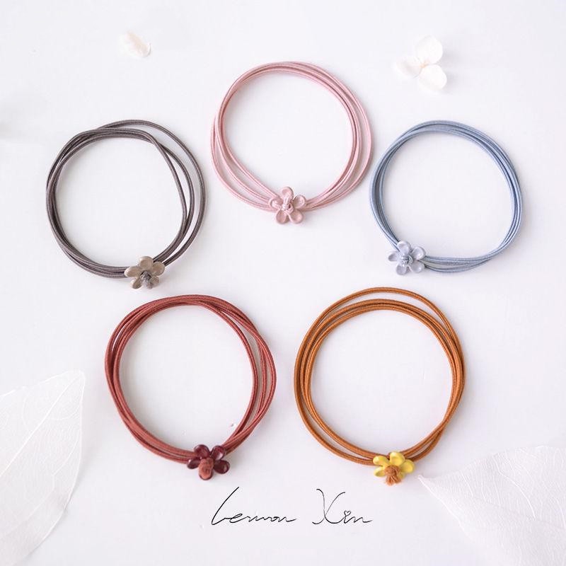 Dây Buộc Tóc Co Dãn Trang Trí Hoa Xinh Xắn Cho Nữ B507