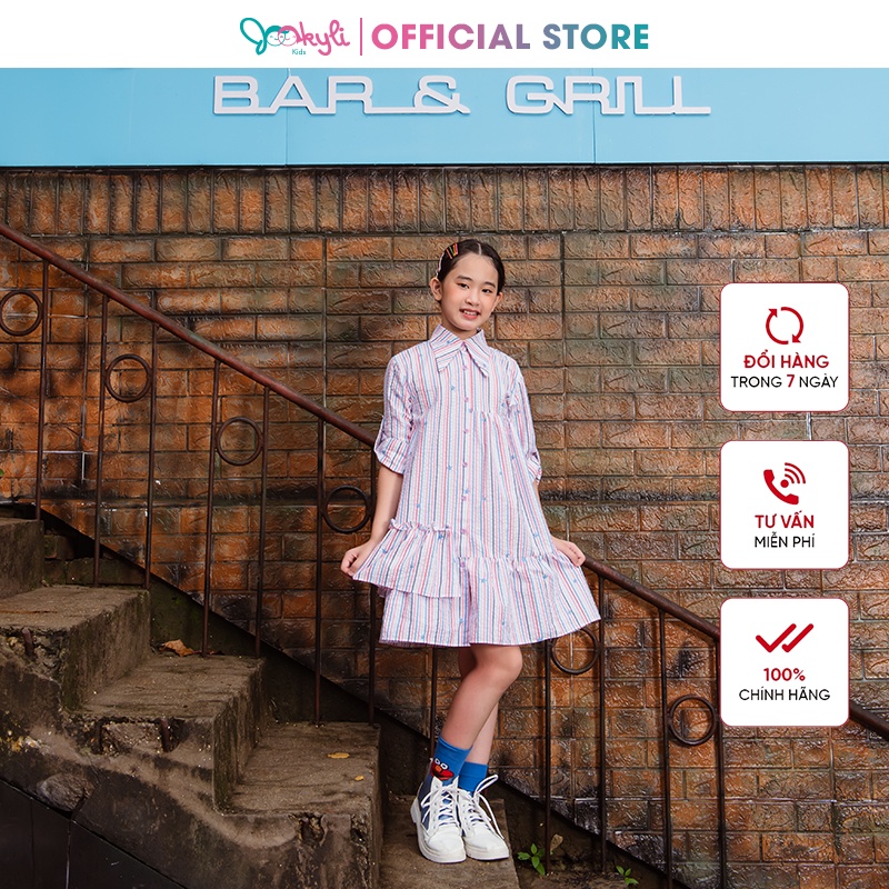Đầm JOOKYLI bé gái suông cổ đức 47G1017