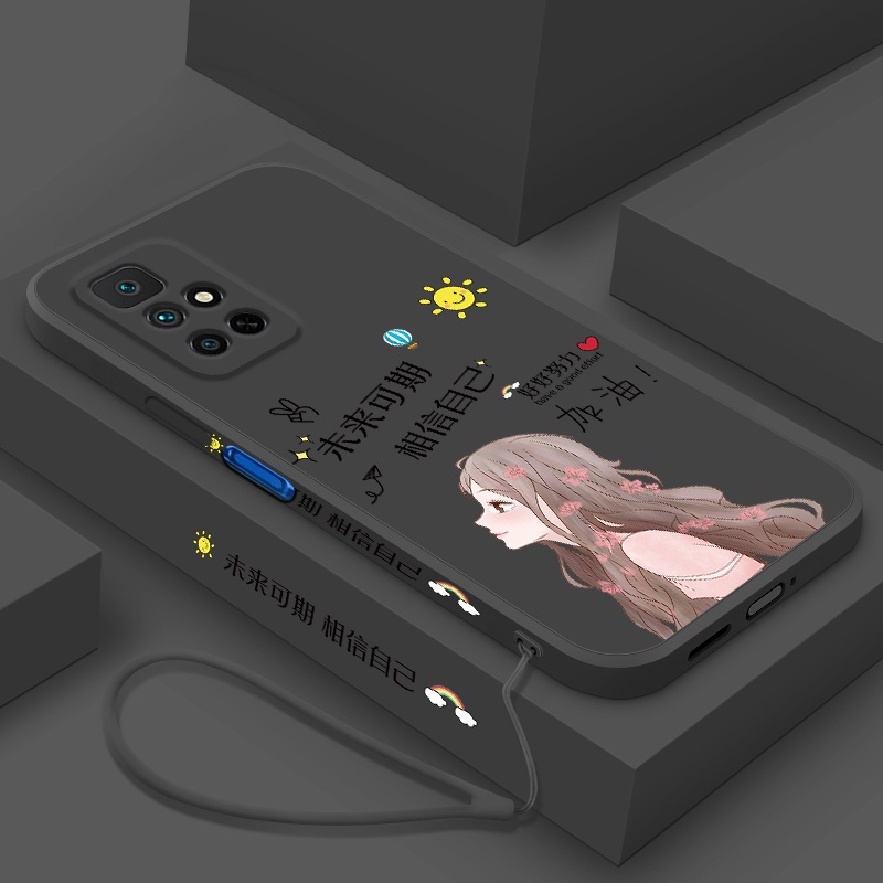 Ốp Điện Thoại silicone Có Dây Đeo Cho xiaomi Redmi note11 note11 pro Redmi 10 xiaomi 11 11 lite xiaomi 112