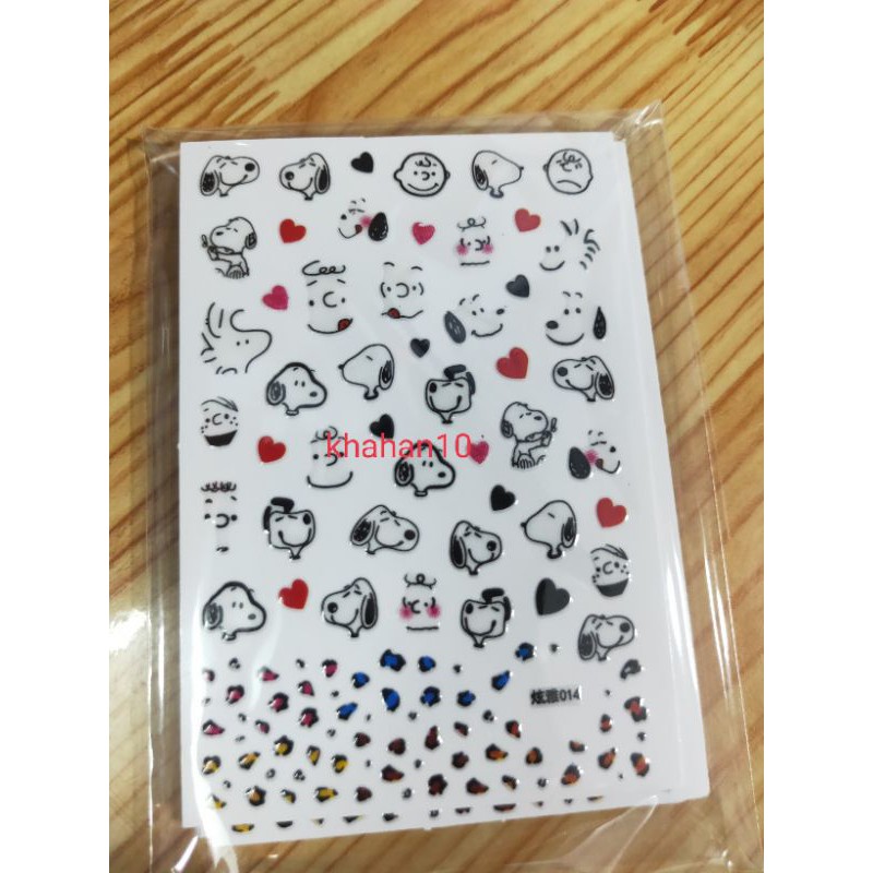 Sticker dán móng hoạt hình dễ thương