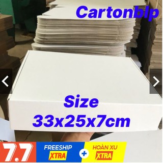 Hộp carton nắp gài 33x25x7cm, combo 10 cái