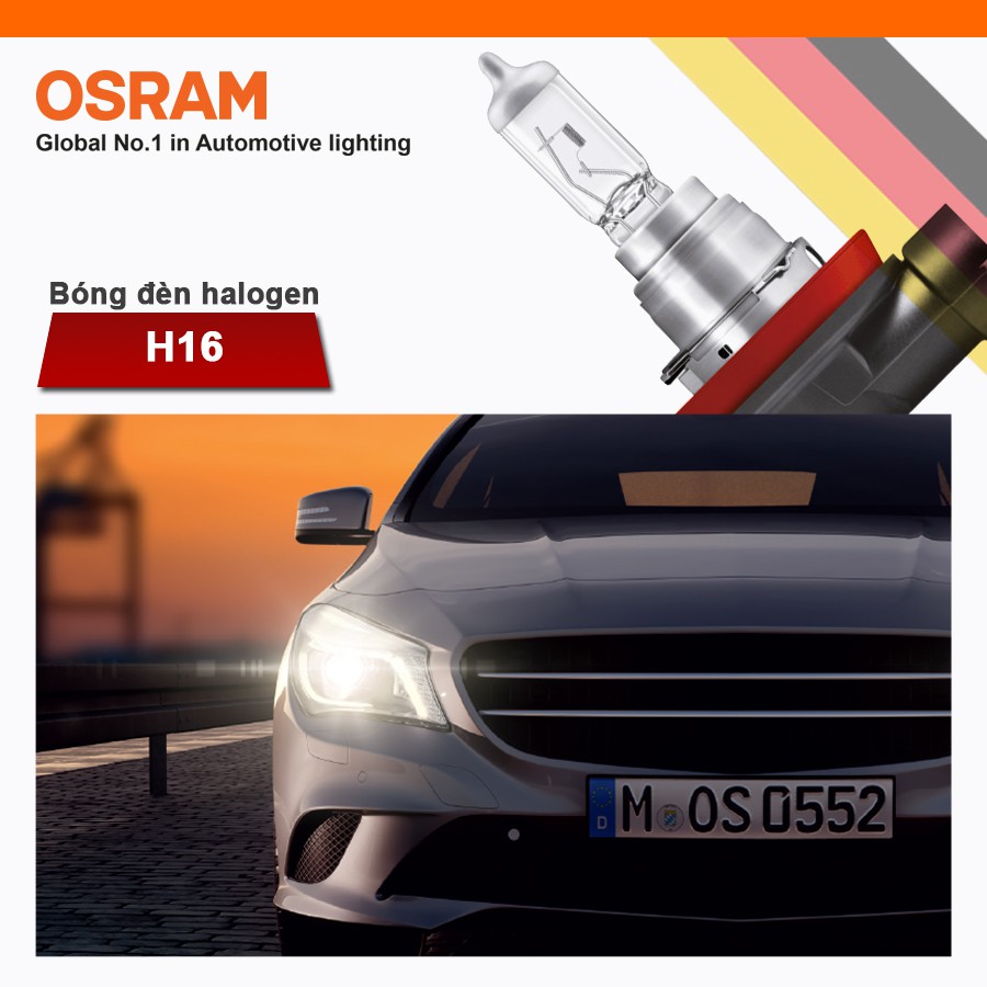 [Mã BMBAU50 giảm 10% đơn 99k] Bóng Đèn Halogen OSRAM Original H16 12V 19W Nhập Khẩu Chính Hãng