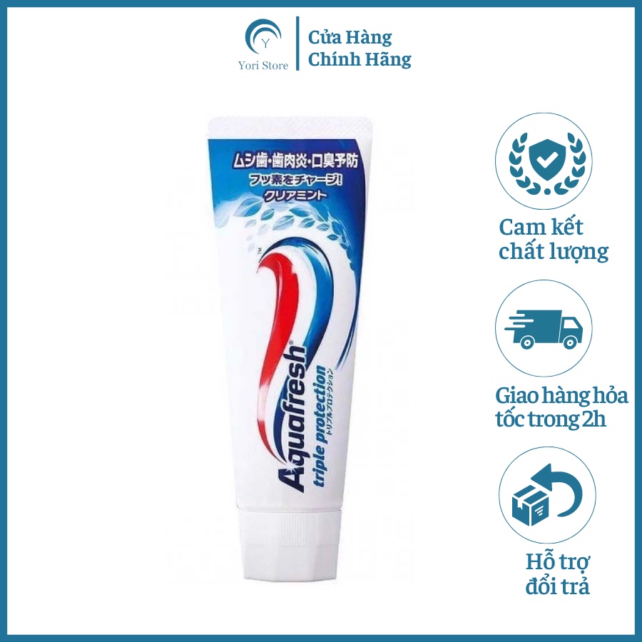 Kem đánh răng Aquafresh Nhật Bản bảo vệ răng gấp 3 lần Tuýp 20g